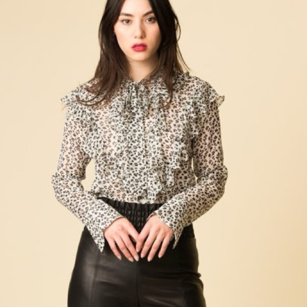 Veronica Beard Finley Silk Blouse Size 6 - Picture 2 of 6